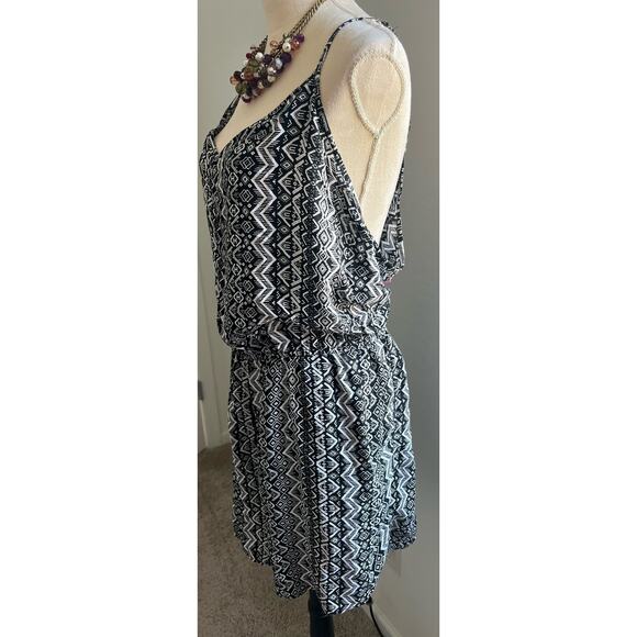 Joe Boxer Black and White Mixed Design Spaghetti Strap Pockets Jumper Shorts 3X - Picture 2 of 8